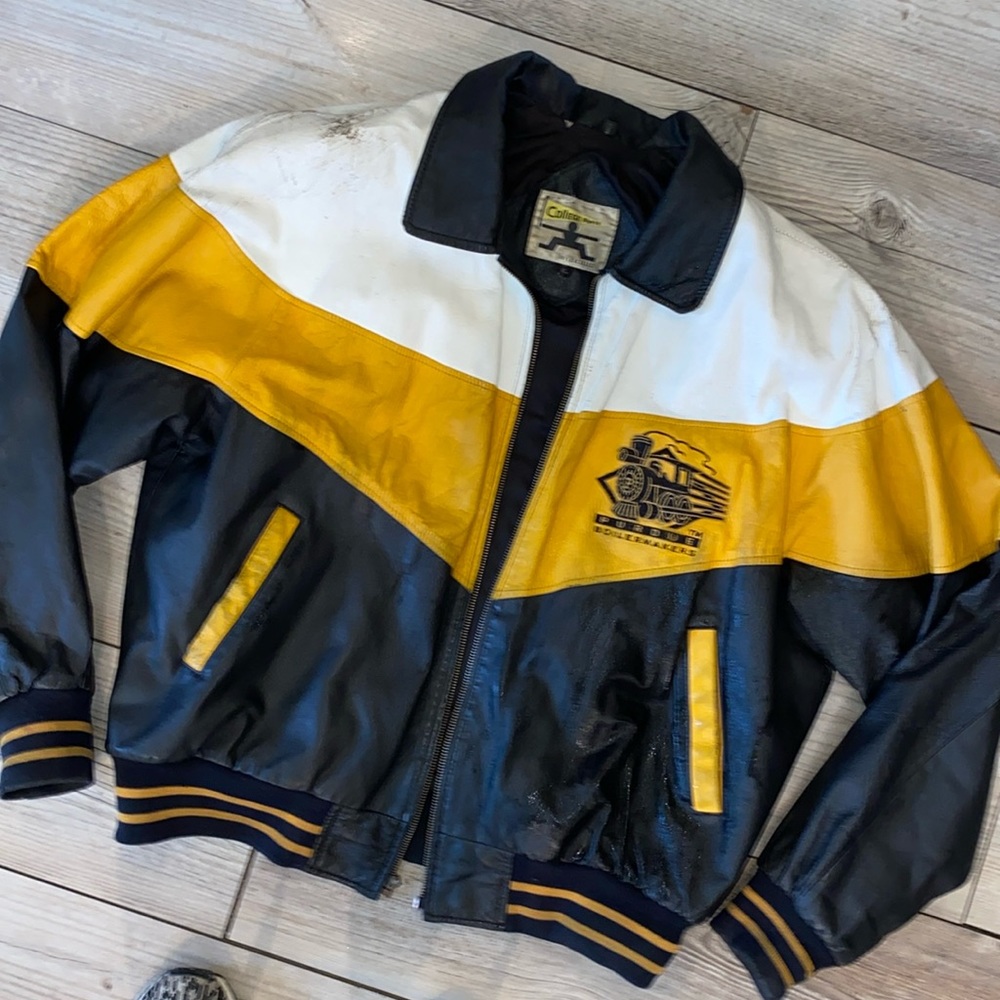 Purdue Boilermakers Vintage Leather Letter Jacket Mens XL